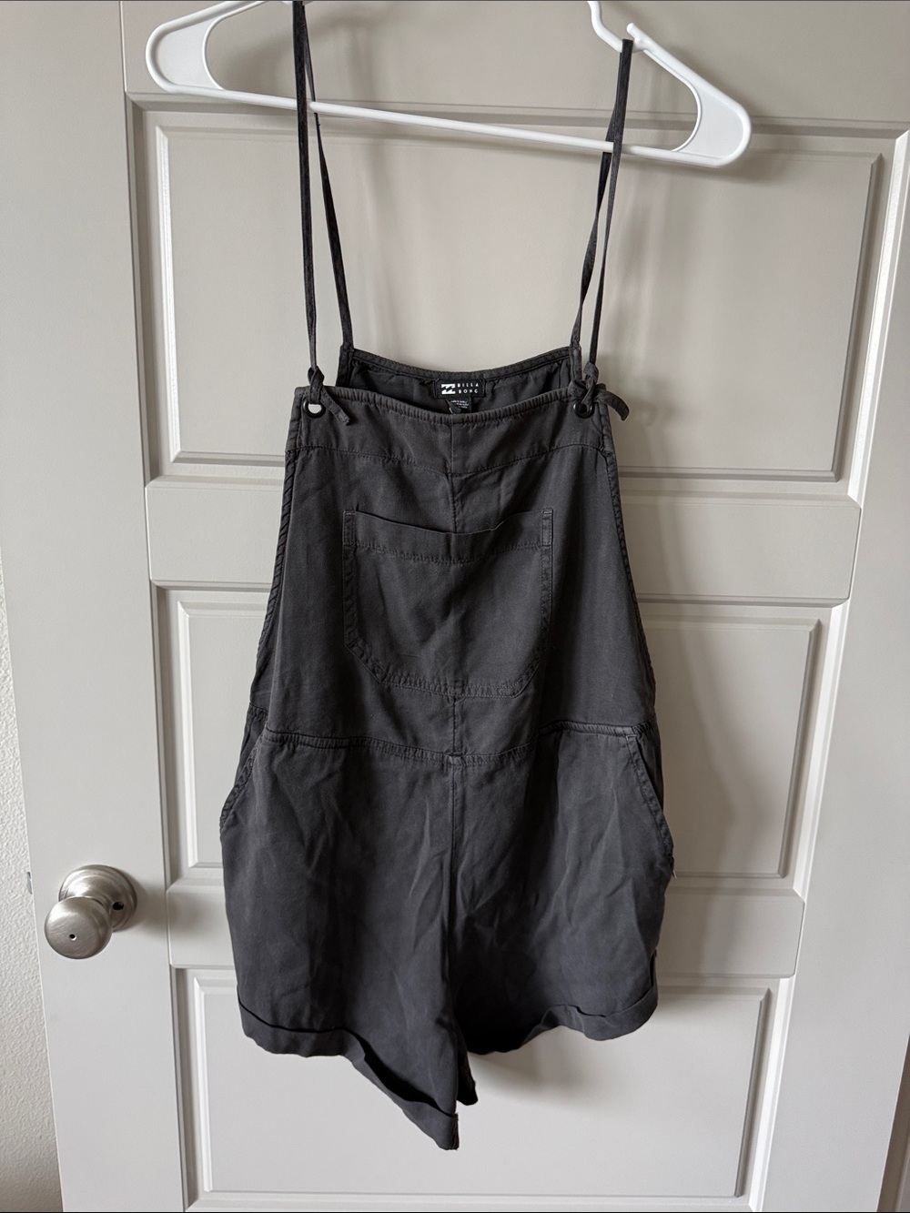 Billabong Charcoal Black Short Overalls Romper